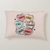 カウボーイ女性のカーボーイテーマハート アクセントクッション (裏面)