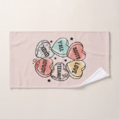 カウボーイ女性のカーボーイテーマハート バスタオルセット (ハンドタオル)