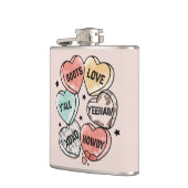 カウボーイ女性のカーボーイテーマハート フラスク (左)