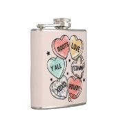 カウボーイ女性のカーボーイテーマハート フラスク (右)