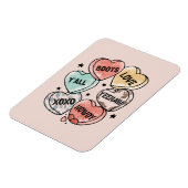 カウボーイ女性のカーボーイテーマハート マグネット (左側)