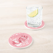 カウボーイ女性のカーボーイハットヴィンテージアニバーセージコースター コースター (側面)