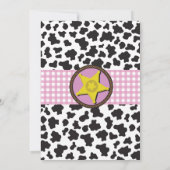 カウボーイ女性のカーボーイバースデーパーティーカウガールピンク招待状 招待状 (裏面)