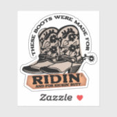 カウボーイ女性のカーボーイブーツ乗馬キックお尻 シール (シート)