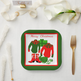 カウボーイ女性のカーボーイロデオウェスタンシャツアンドブーツ ペーパープレート