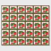 カウボーイ女性のカーボーイロデオウェスタンシャツアンドブーツ ラッピングペーパー (フラット)