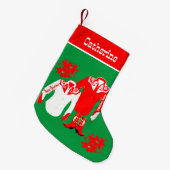 カウボーイ女性のカーボーイロデオウェスタンメリーシャツ スモールクリスマスストッキング (正面 (吊り時))