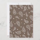 カウボーイ女性のカーボーイ兄弟姉妹ブルーピンク1stロデオパーティー 招待状 (裏面)