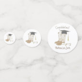 カウボーイ女性のカーボーイ卒業カントリーウェスタンパーティー コンフェッティ (正面)