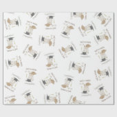 カウボーイ女性のカーボーイ卒業カントリーウェスタンパーティー ラッピングペーパー (フラット)