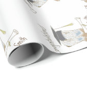 カウボーイ女性のカーボーイ卒業カントリーウェスタンパーティー ラッピングペーパー (ロールコーナー)