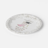 カウボーイ女性のカーボーイ卒業カントリーウエスタンパーティー ペーパープレート (アングル)