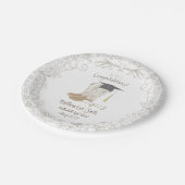 カウボーイ女性のカーボーイ卒業カントリーウエスタンパーティー ペーパープレート (アングル)