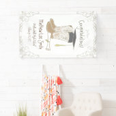 カウボーイ女性のカーボーイ卒業カントリーウエスタンパーティー 横断幕 (インサイチュ)