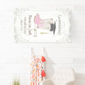 カウボーイ女性のカーボーイ卒業カントリーウエスタンパーティー 横断幕 (インサイチュ)