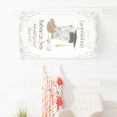 カウボーイ女性のカーボーイ卒業カントリーウエスタンパーティー 横断幕 (インサイチュ)