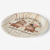 カウボーイ女性のカーボーイ性リビールパーティー ペーパープレート (アングル)