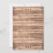 カウボーイ女性のカーボーイ誕生日パーティー指名手配ポスター招待状 招待状 (裏面)