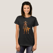 カウボーイ好きな犬好きのための面白グッズ Tシャツ (正面フル)
