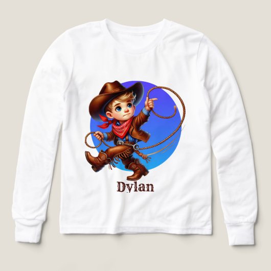 カウボーイ好クールきカスタマイズ可能なトライブレンドシャツ (デザイン正面)