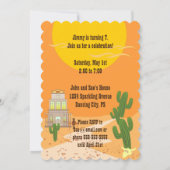 カウボーイ子供の誕生日パーティーの招待 招待状 (裏面)