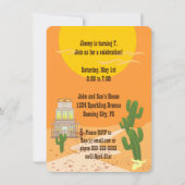 カウボーイ子供の誕生日パーティーの招待 招待状 (裏面)