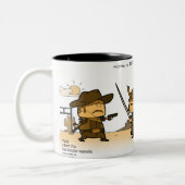 カウボーイ対武士のマグ ツートーンマグカップ (左)