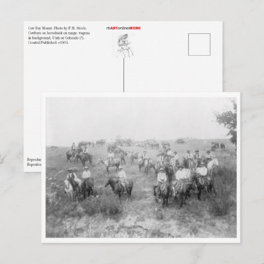 カウボーイ山 ポストカード (正面/裏面)