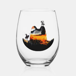 カウボーイ州ハット ステムなしワイングラス