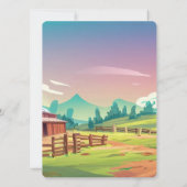 カウボーイ帽の可愛い牝馬 招待状 (裏面)