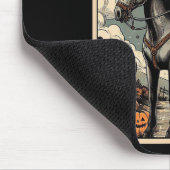 カウボーイ幽霊乗馬おもしろいタロットカードハロー マウスパッド (コーナー)