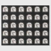 カウボーイ愛好家ウエスタンダークロマンスブラック ラッピングペーパー (フラット)