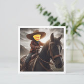 カウボーイ愛好家、馬愛好家、パーソナライズされたカウボーイカード カード (スタンド正面)