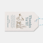 カウボーイ感謝タグ ギフトタグ (正面(横))