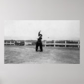 カウボーイ投げ縄の技術を練習 ポスター (正面)