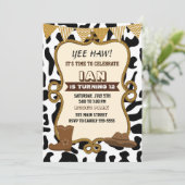 カウボーイ招待状ボーイ誕生日パーティーオールドウエスタン 招待状 (スタンド正面)
