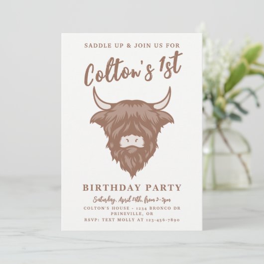 カウボーイ招待状 |牛の招待状 |西部 招待状 (スタンド正面)