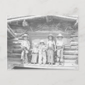 カウボーイ服を着た子供のdude ranch写真 ポストカード (正面)