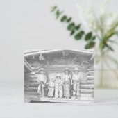 カウボーイ服を着た子供のdude ranch写真 ポストカード (スタンド正面)