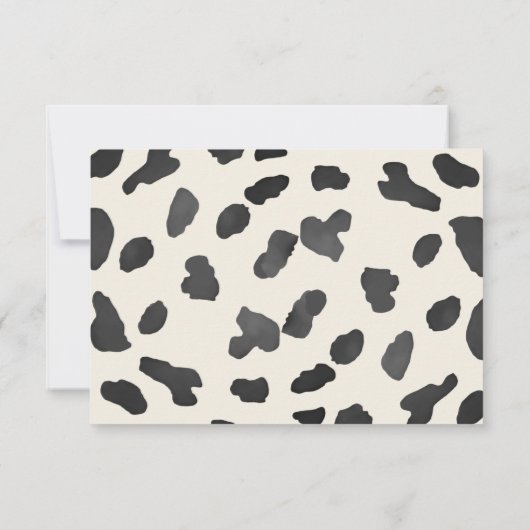 カウボーイ服ワイルドウェスト赤ちゃんシャワー サンキューカード (裏面)