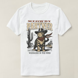 カウボーイ猫がかわいい – Meowdy Partner ウェスタンキャット Tシャツ