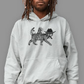 カウボーイ猫がネズミに乗るウエスタンライン Tシャツ