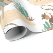 カウボーイ男の赤ちゃんシャワー ラッピングペーパー (ロールコーナー)