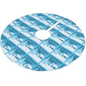 カウボーイ祈が十字西クリスマスに ブラッシュドポリエステルツリースカート (アングル)