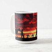 カウボーイ祈りの言葉コーヒーマグ コーヒーマグカップ (正面左)