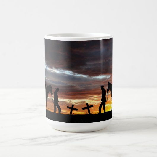 カウボーイ祈りの言葉コーヒーマグ コーヒーマグカップ (中央)