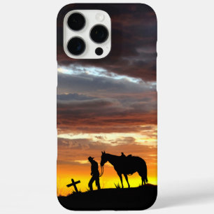 カウボーイ祈りの言葉シルエットiPhoneケース iPhone 16 Pro Maxケース