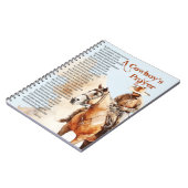 カウボーイ祈りの言葉西キリスト教宗教馬 ノートブック (左側)