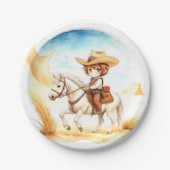 カウボーイ祝の赤ちゃんシャワー ペーパープレート (正面)
