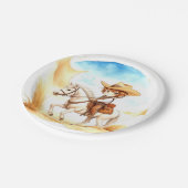 カウボーイ祝の赤ちゃんシャワー ペーパープレート (アングル)